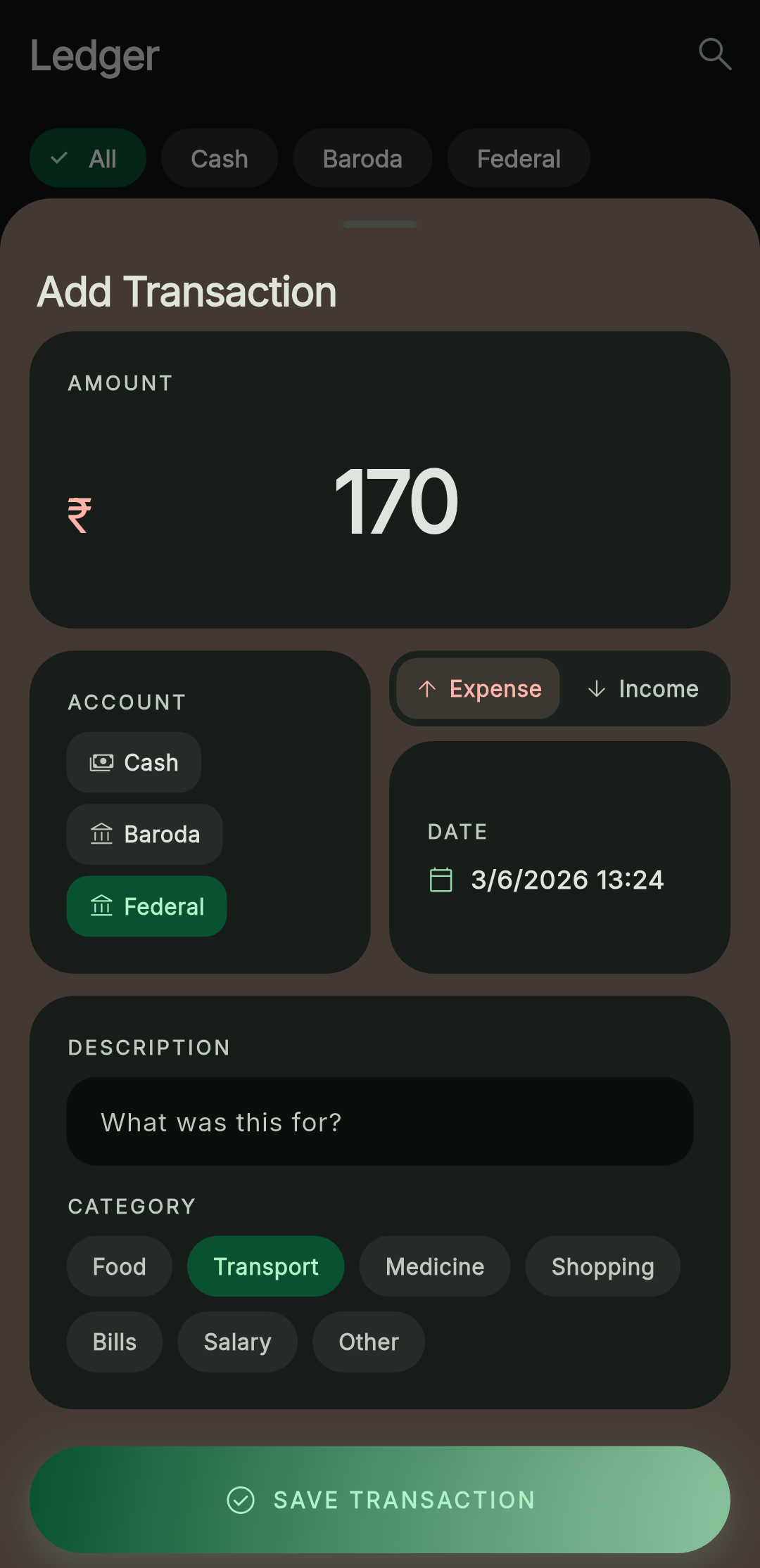 Add Transaction