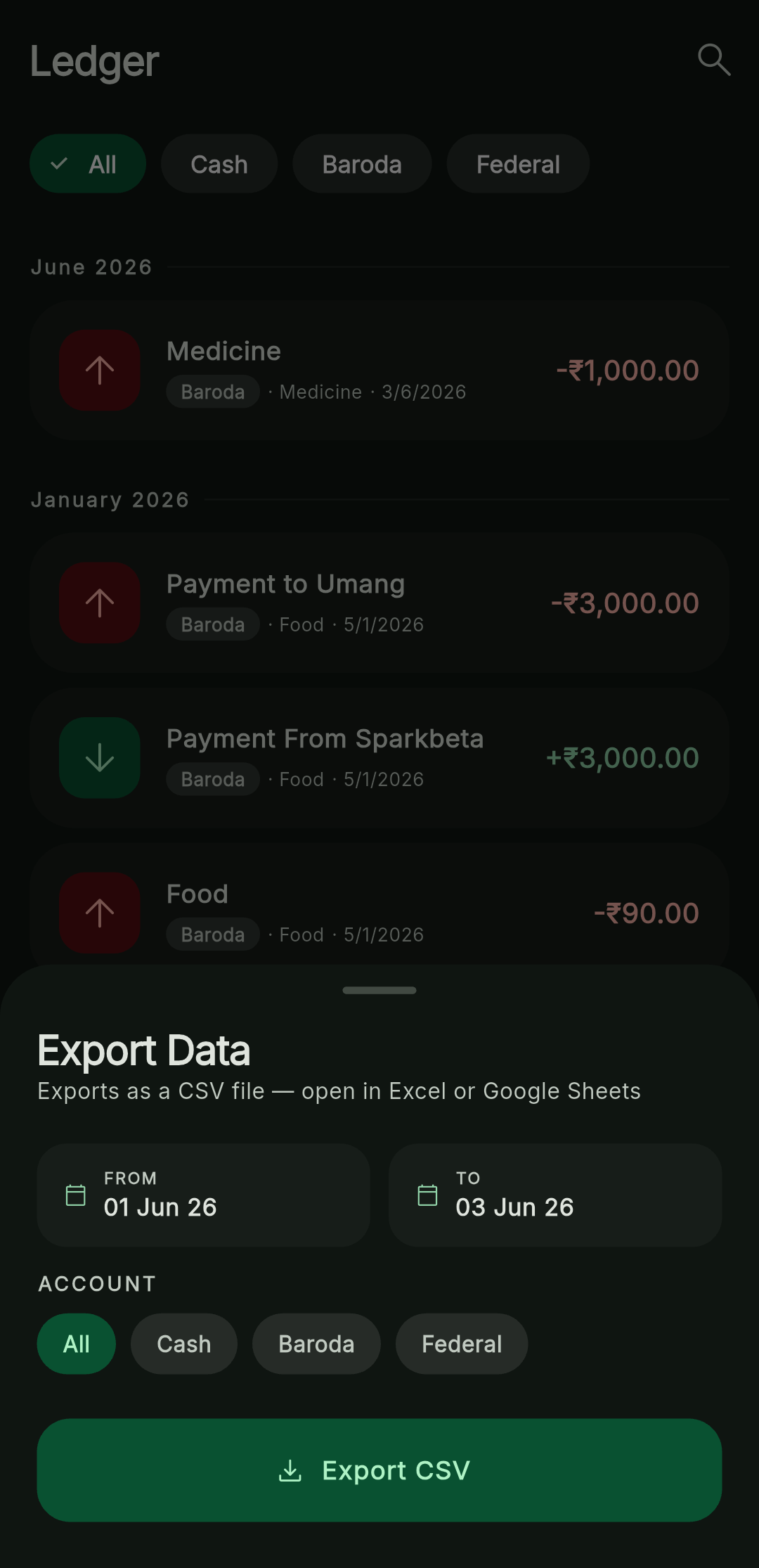 Export Data