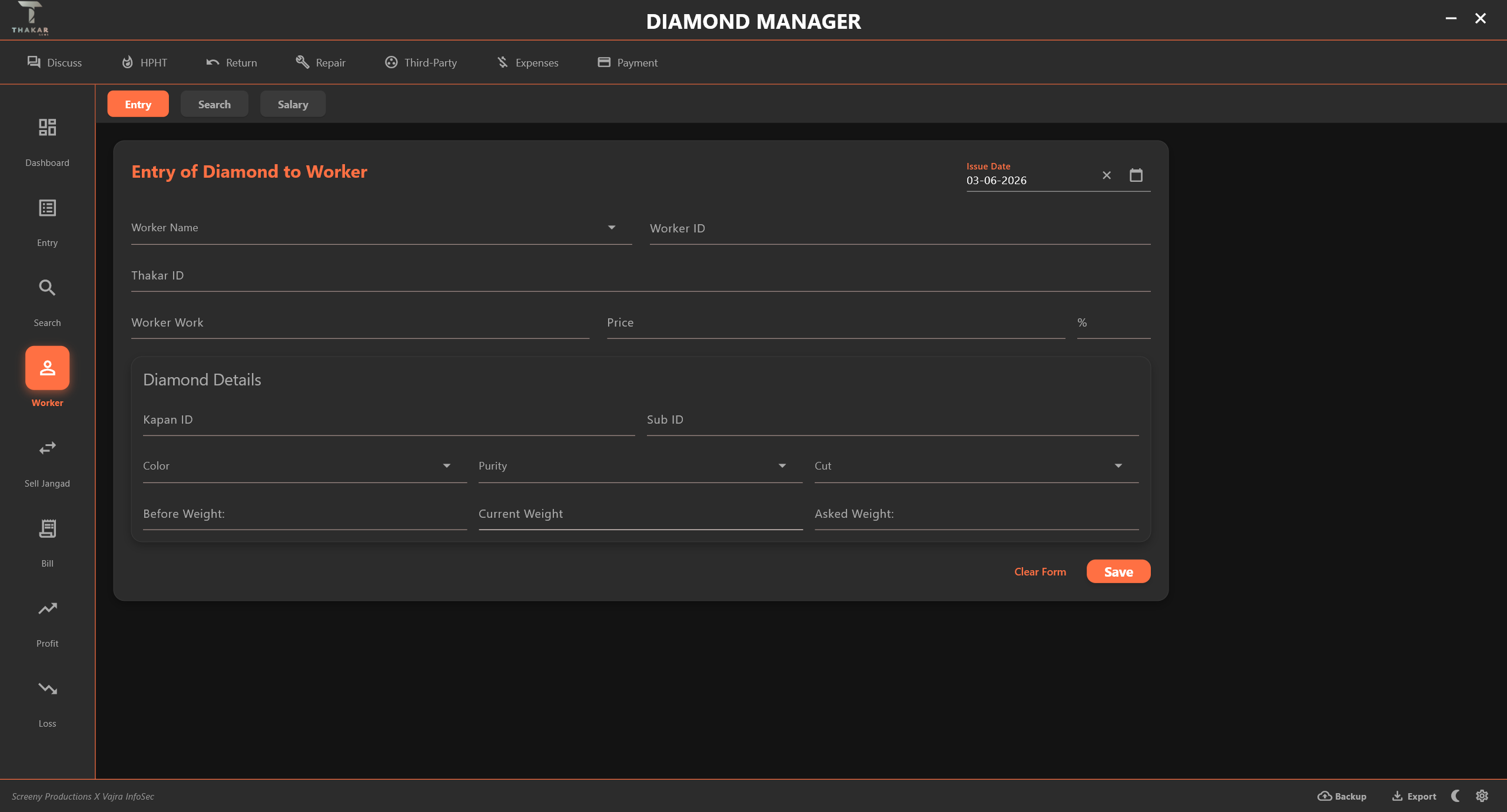 Worker Entry